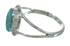Sterling Silver Southwest Turquoise Inlay Ring Size 4-1/2 AX89119